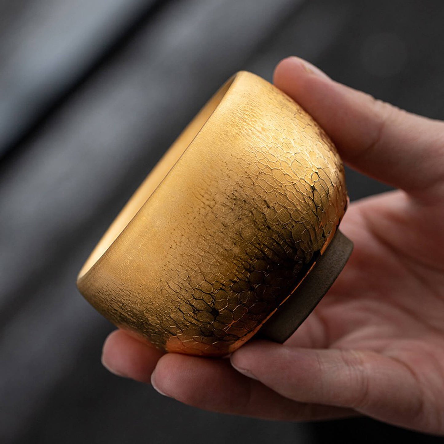 Golden Elegance Teacup: 24k Gold-Lined