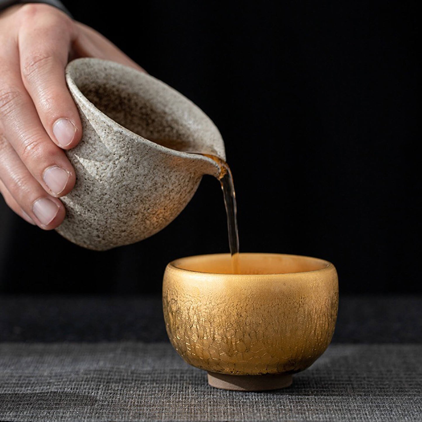 Golden Elegance Teacup: 24k Gold-Lined