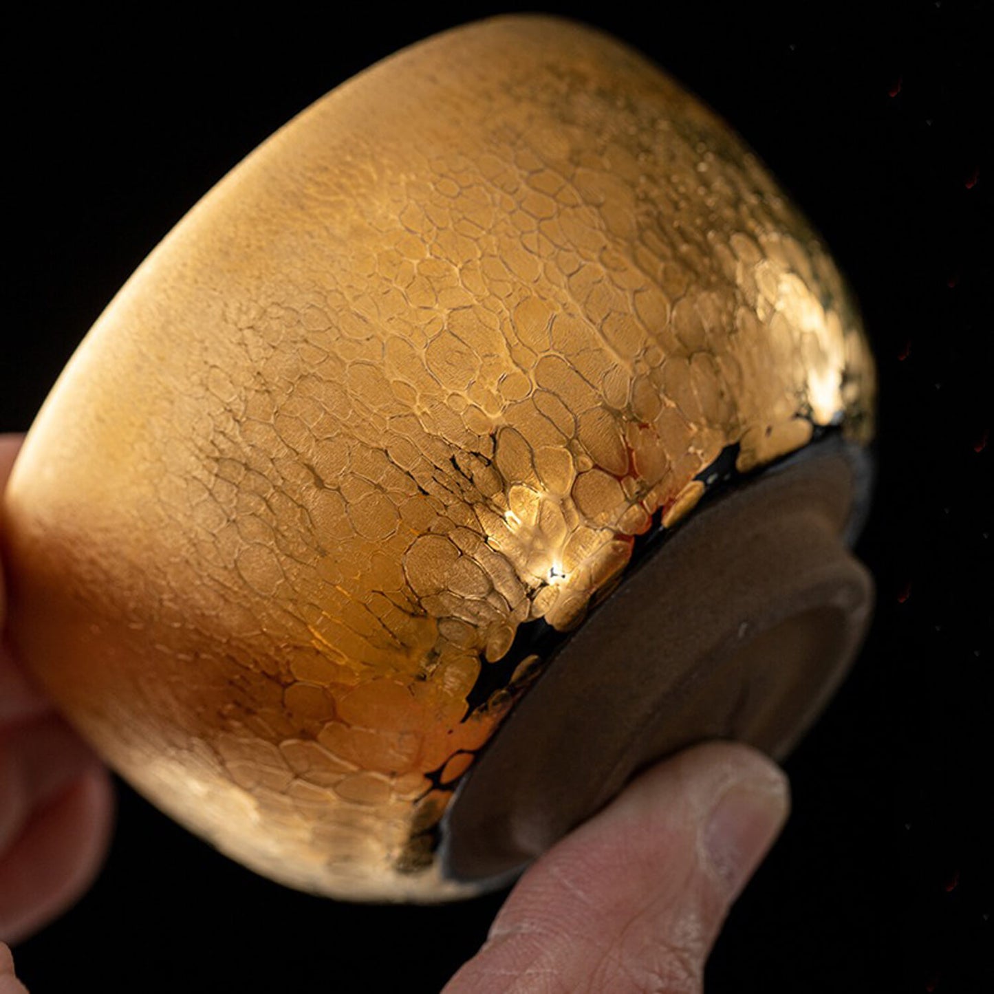 Golden Elegance Teacup: 24k Gold-Lined