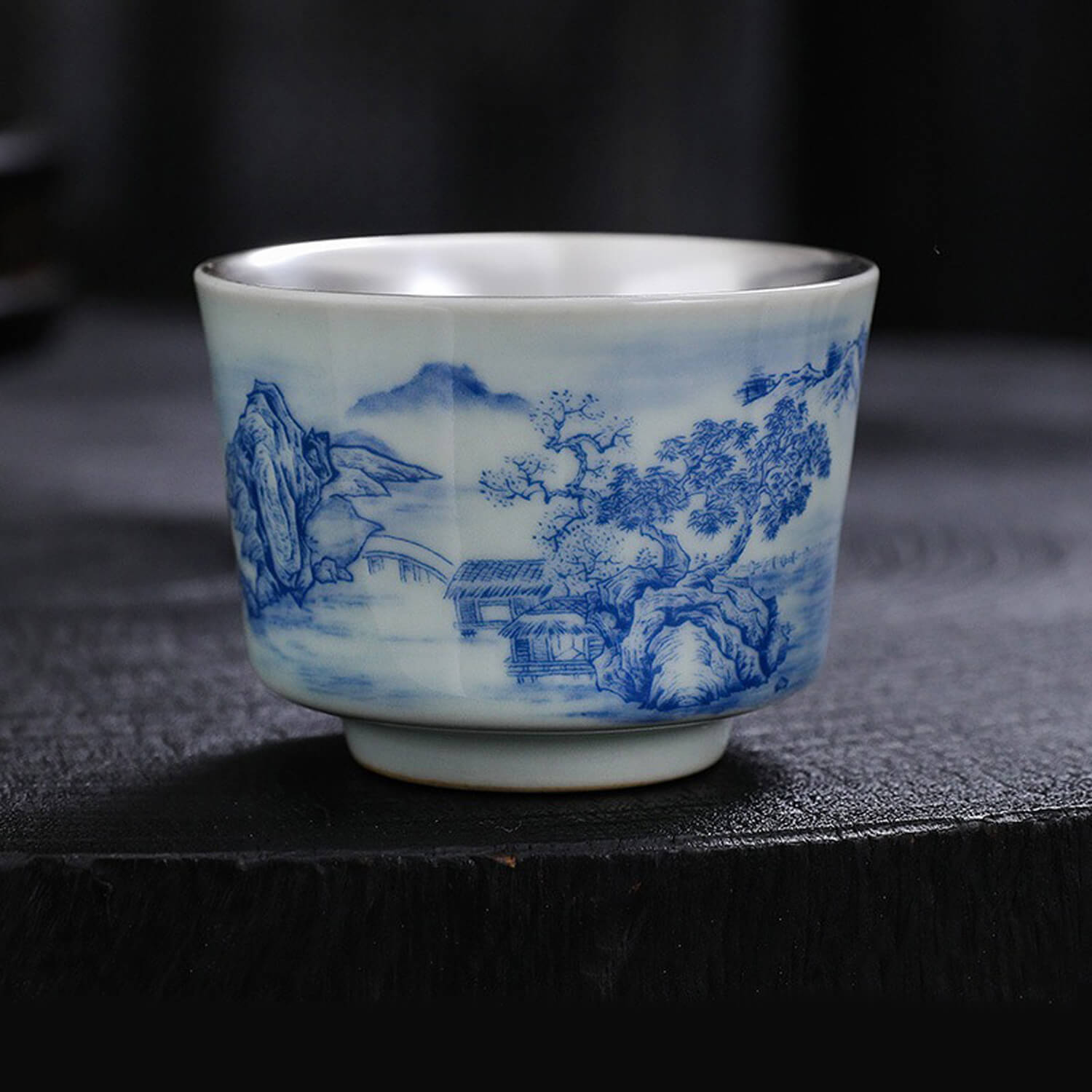 Perfect Tea: Jingdezhen Porcelain & Silver Cup – Kranite