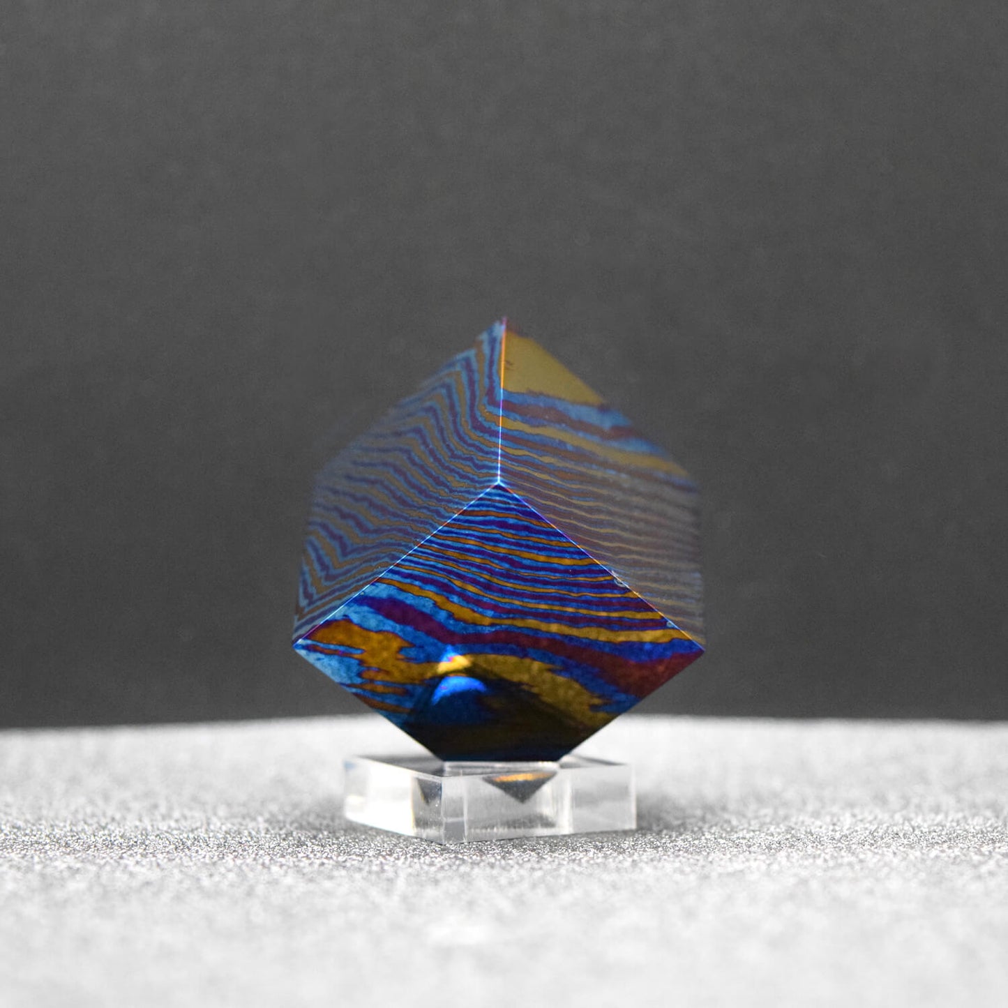 Trance Solid Damascus Titanium Cubes