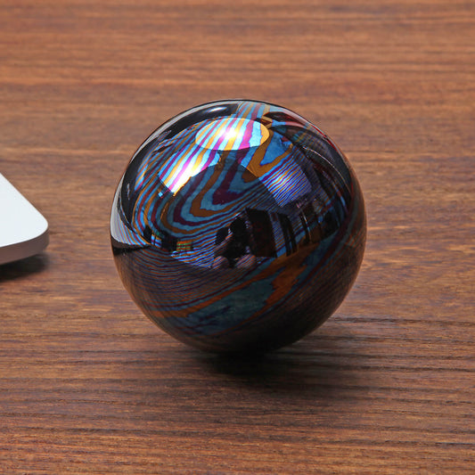 Trance Solid Damascus Titanium Spheres