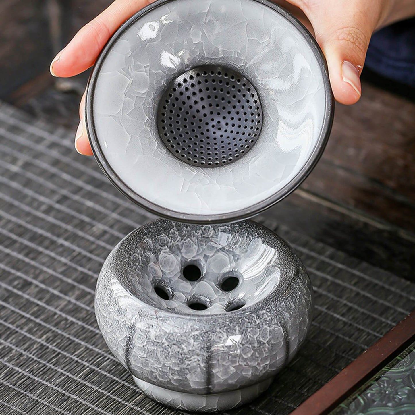 The Exquisite Crackled Glaze Tea Set