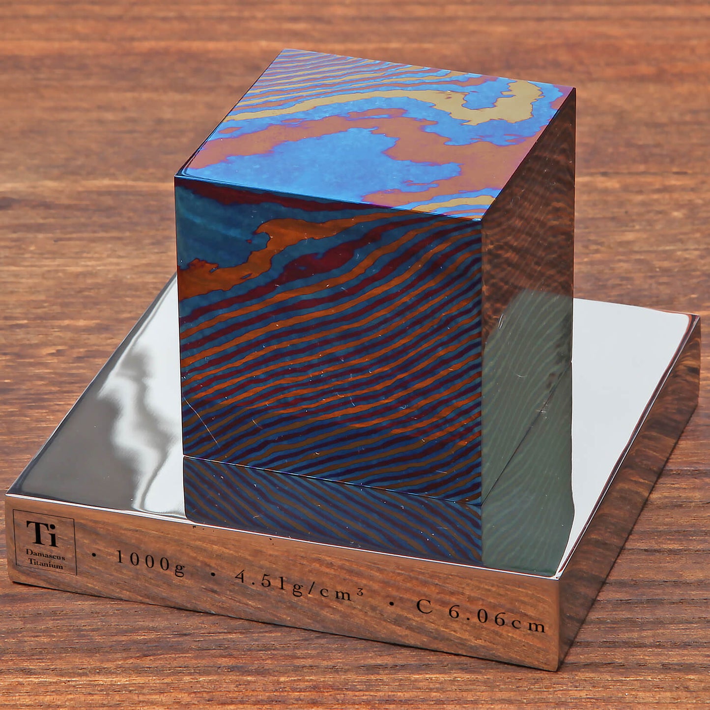 Trance Solid Damascus Titanium Cubes