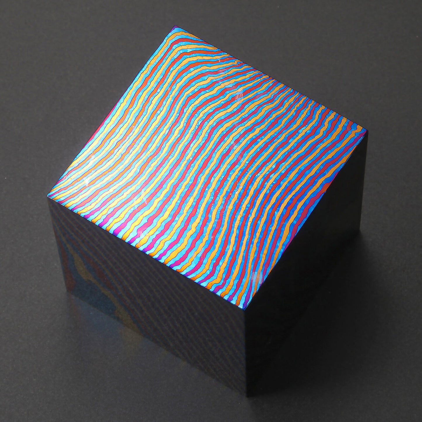 Trance Solid Damascus Titanium Cubes