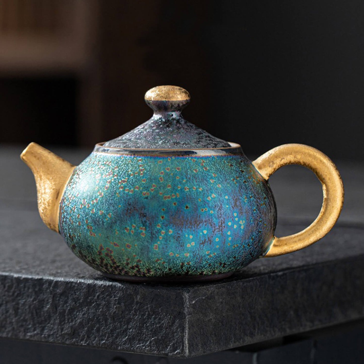 NEW! Winter Mountain 24K Gold-Lined Tea Set