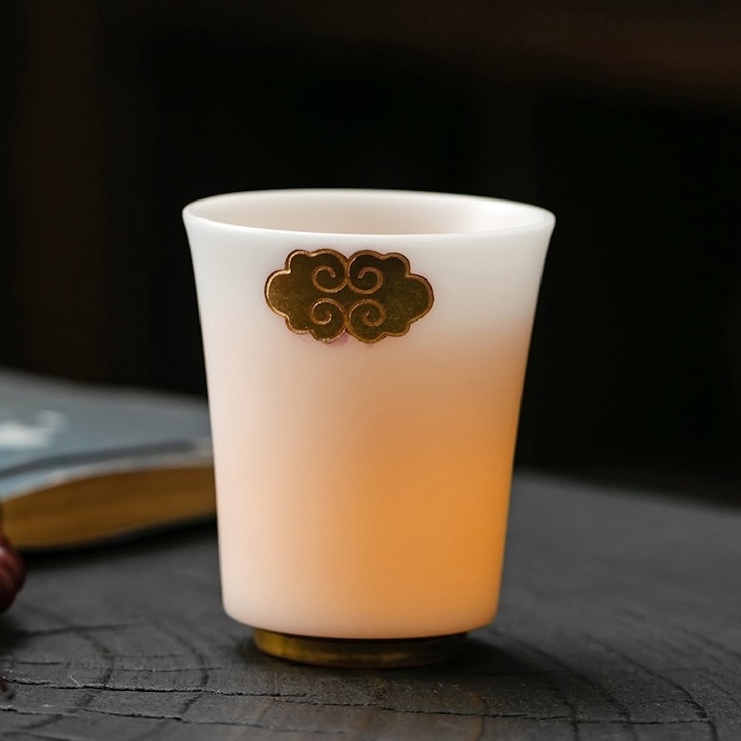 NEW! Ice Jade 24k Gold-Lined Cup