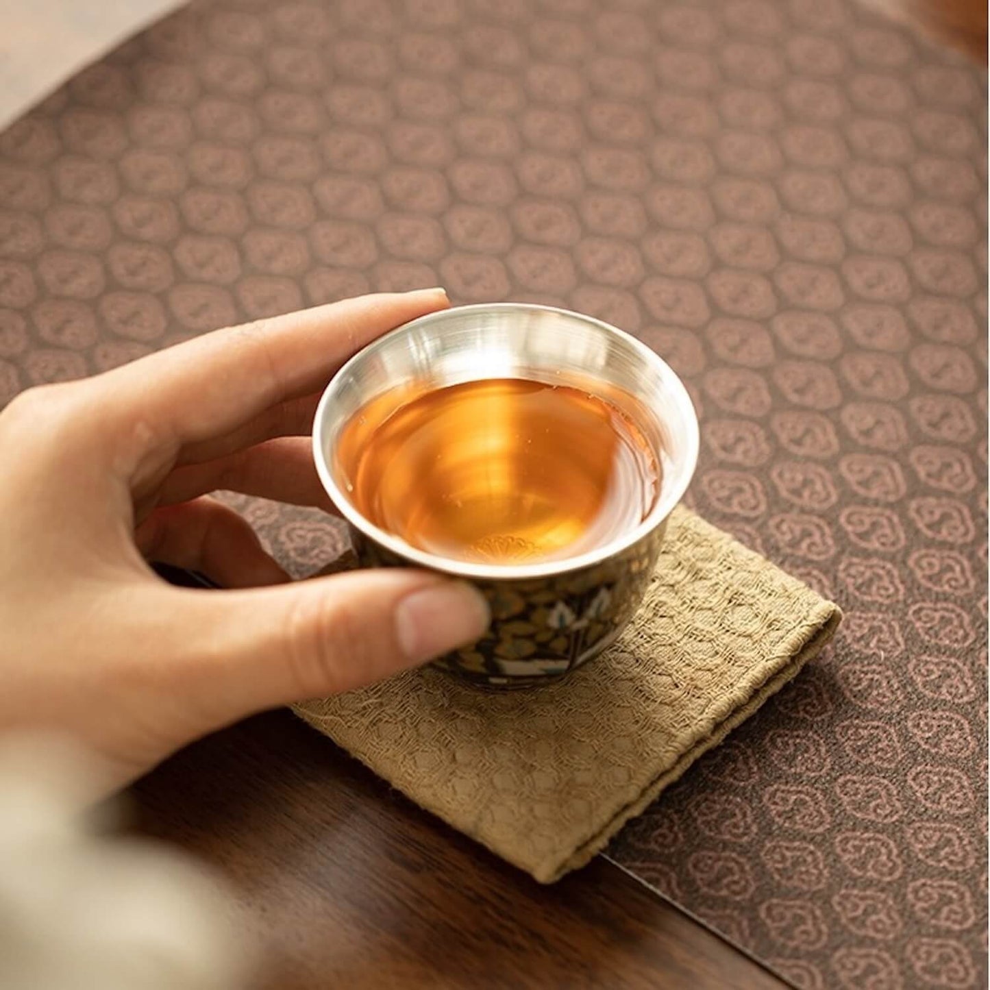NEW! Noir Bloom Silver-Lined Cup