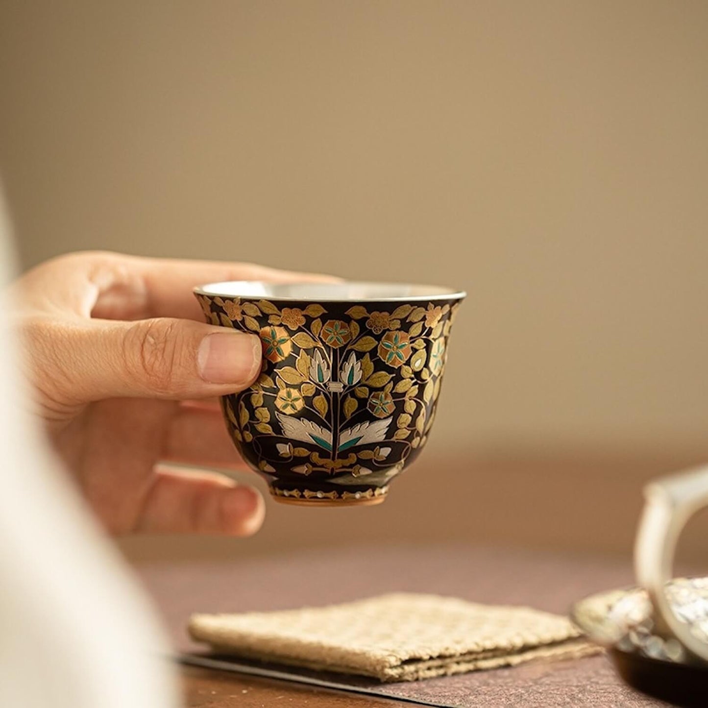 NEW! Noir Bloom Silver-Lined Cup