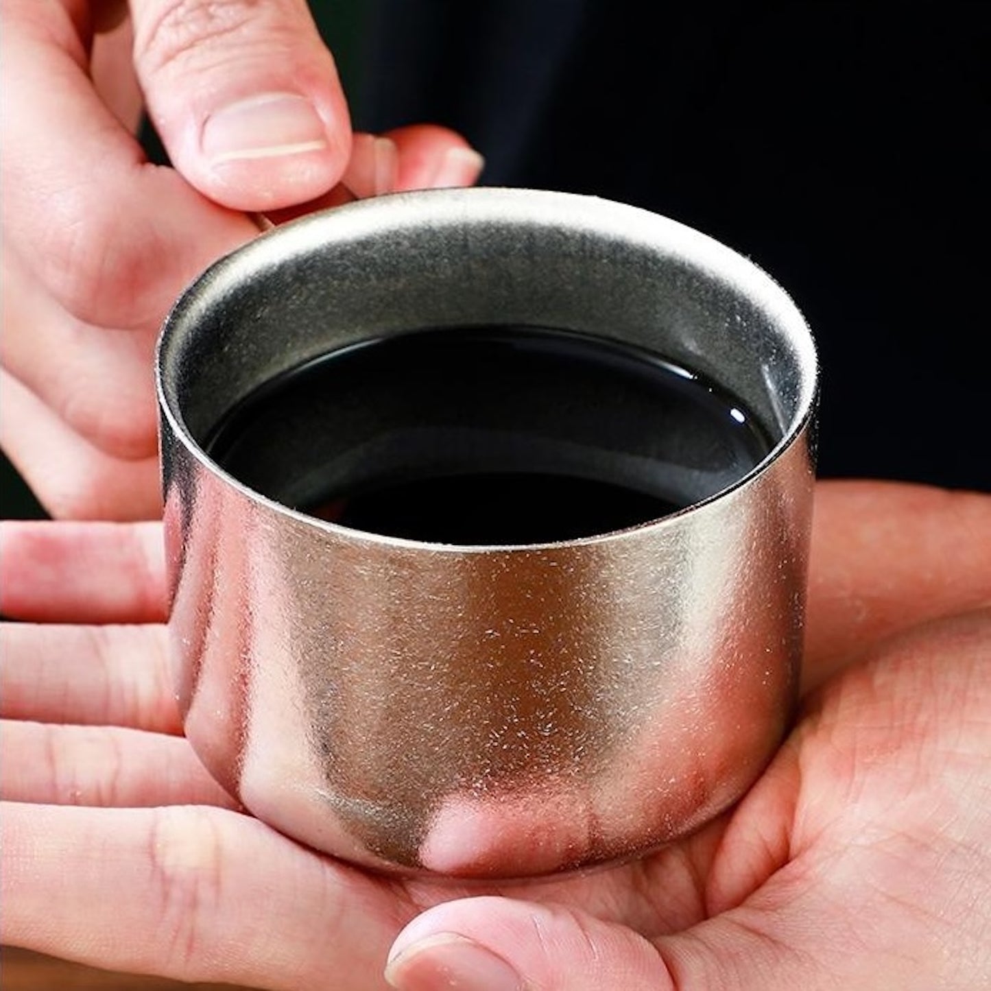 Frost Forge™ Titanium Espresso Set – 100ml Cup + Spoon + Coaster