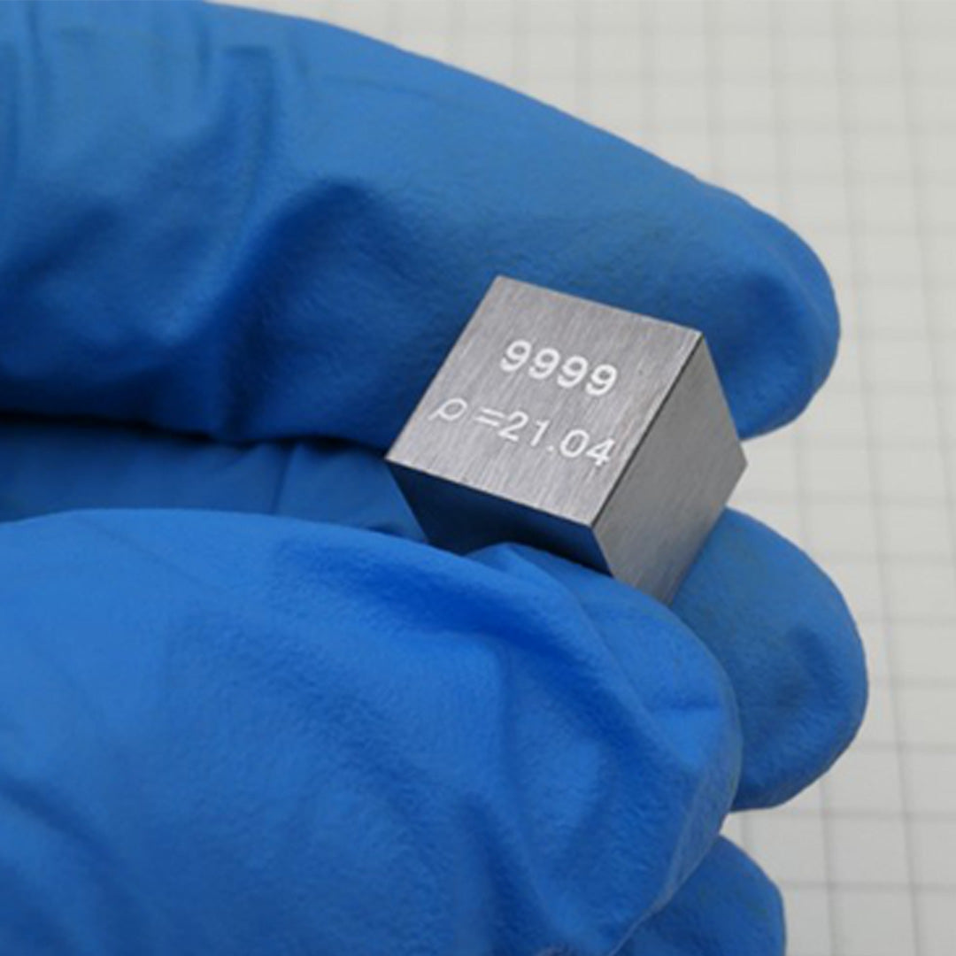 Solid Rhenium Polished Density Cube 10mm - 20.5g