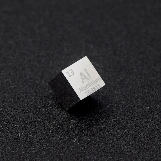 Solid Aluminum Polished Density Cube 10mm - 2.7g