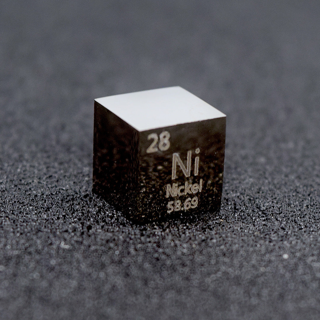Solid Nickel Polished Density Cube 10mm - 8.9g