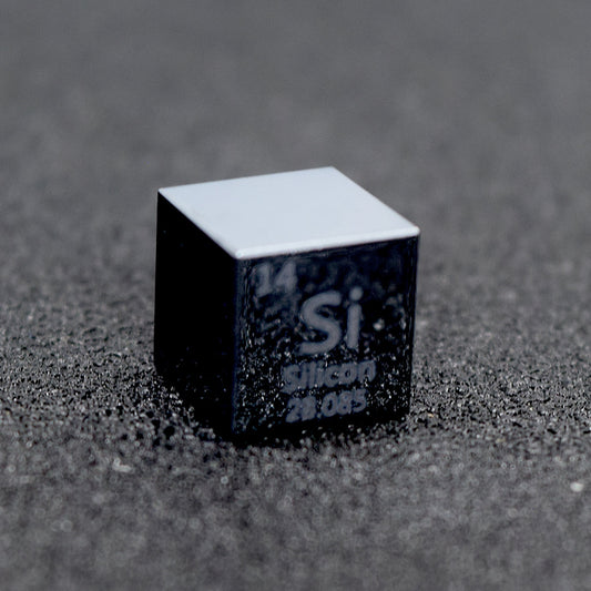 Solid Silicon Polished Density Cube 10mm - 2.33g