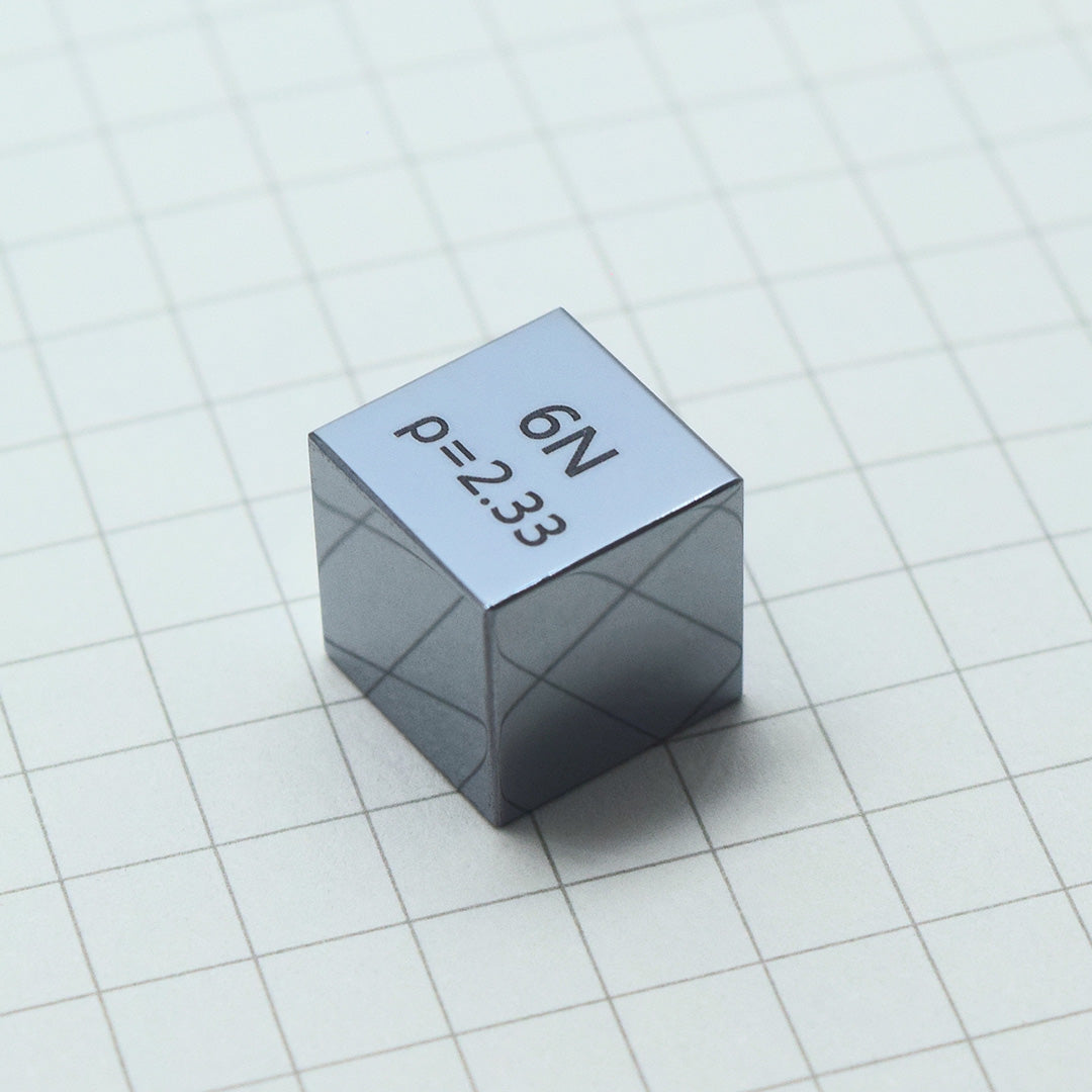 Solid Silicon Polished Density Cube 10mm - 2.33g