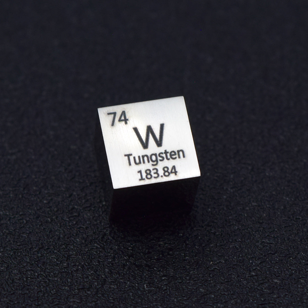 Solid Tungsten Polished Density Cube 10mm - 19.16g
