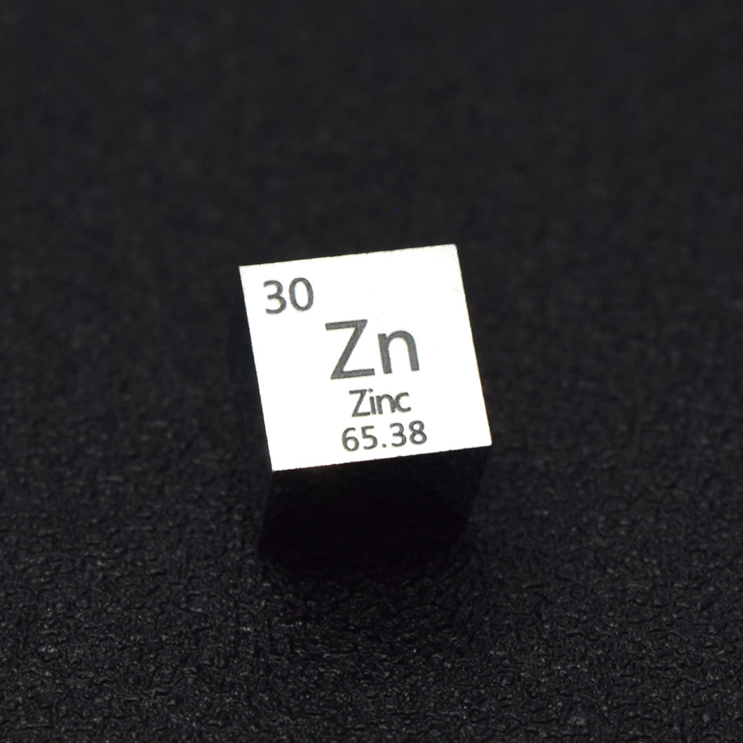 Solid Zinc Polished Density Cube 10mm