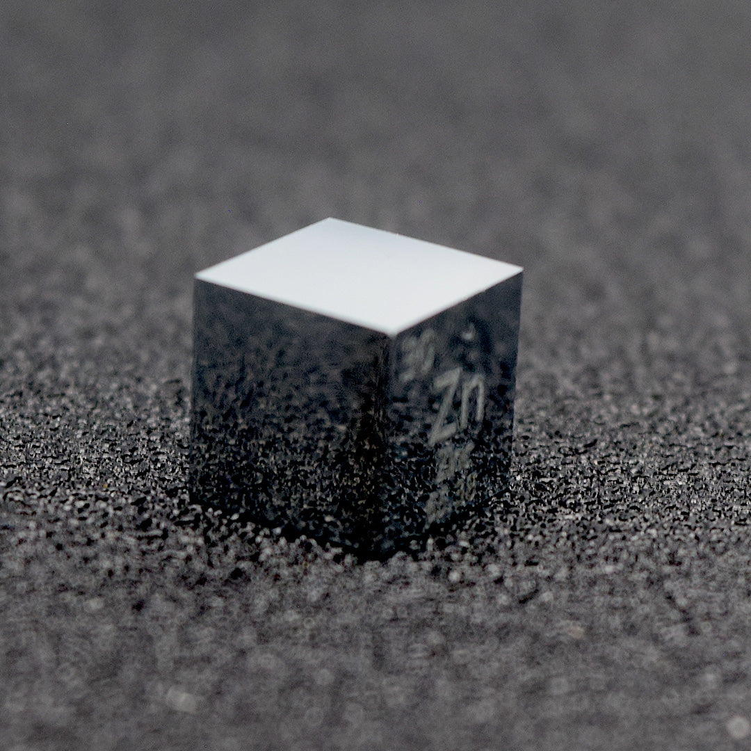 Solid Zinc Polished Density Cube 10mm