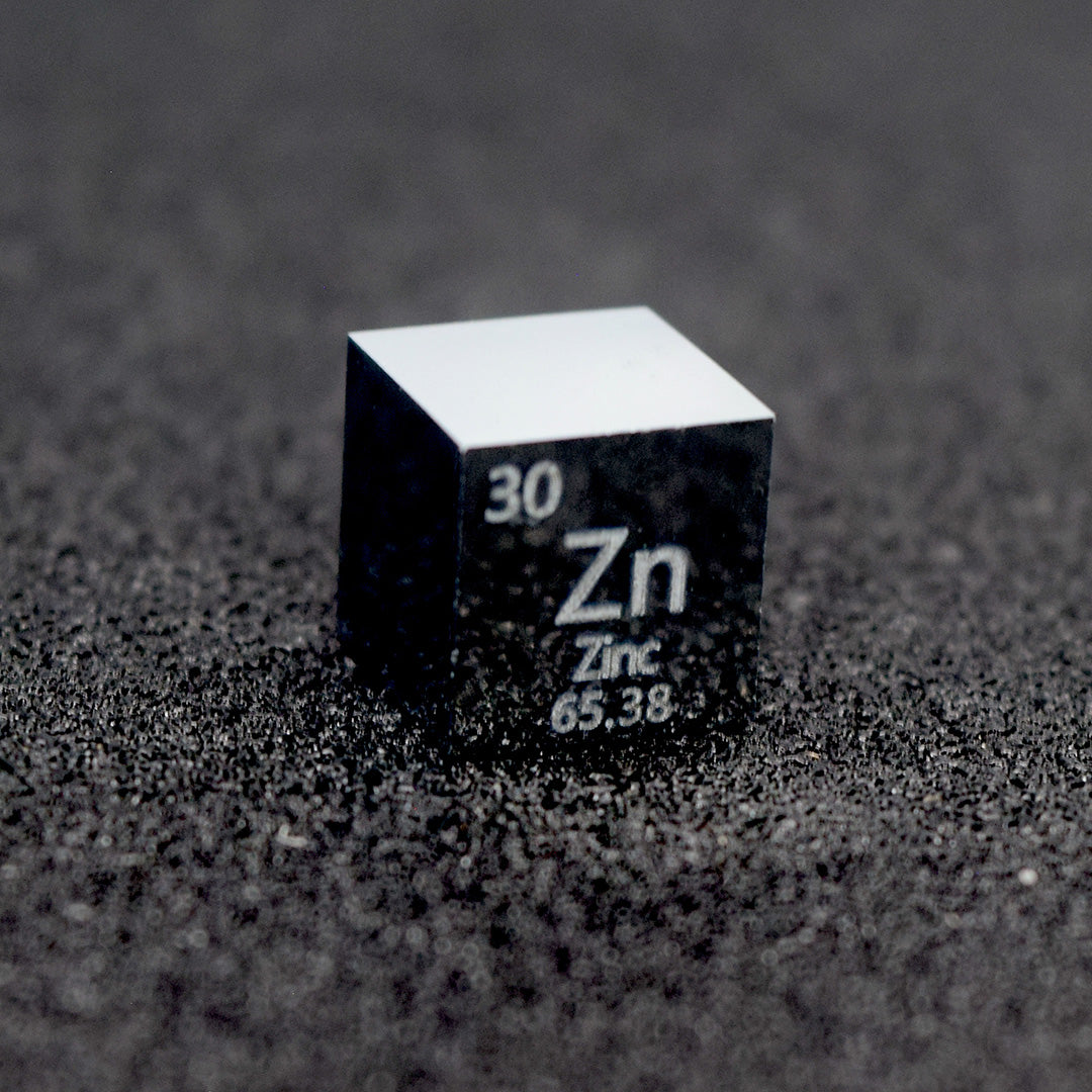 Solid Zinc Polished Density Cube 10mm