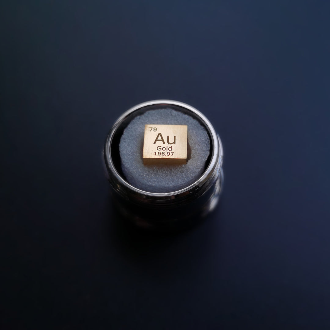 Solid Gold Density Cube 10mm Highly Polished