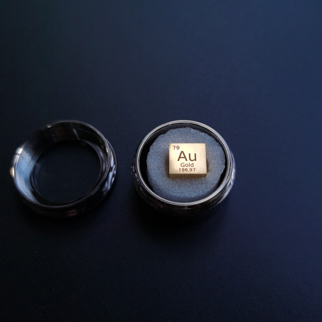 Solid Gold Density Cube 10mm Highly Polished