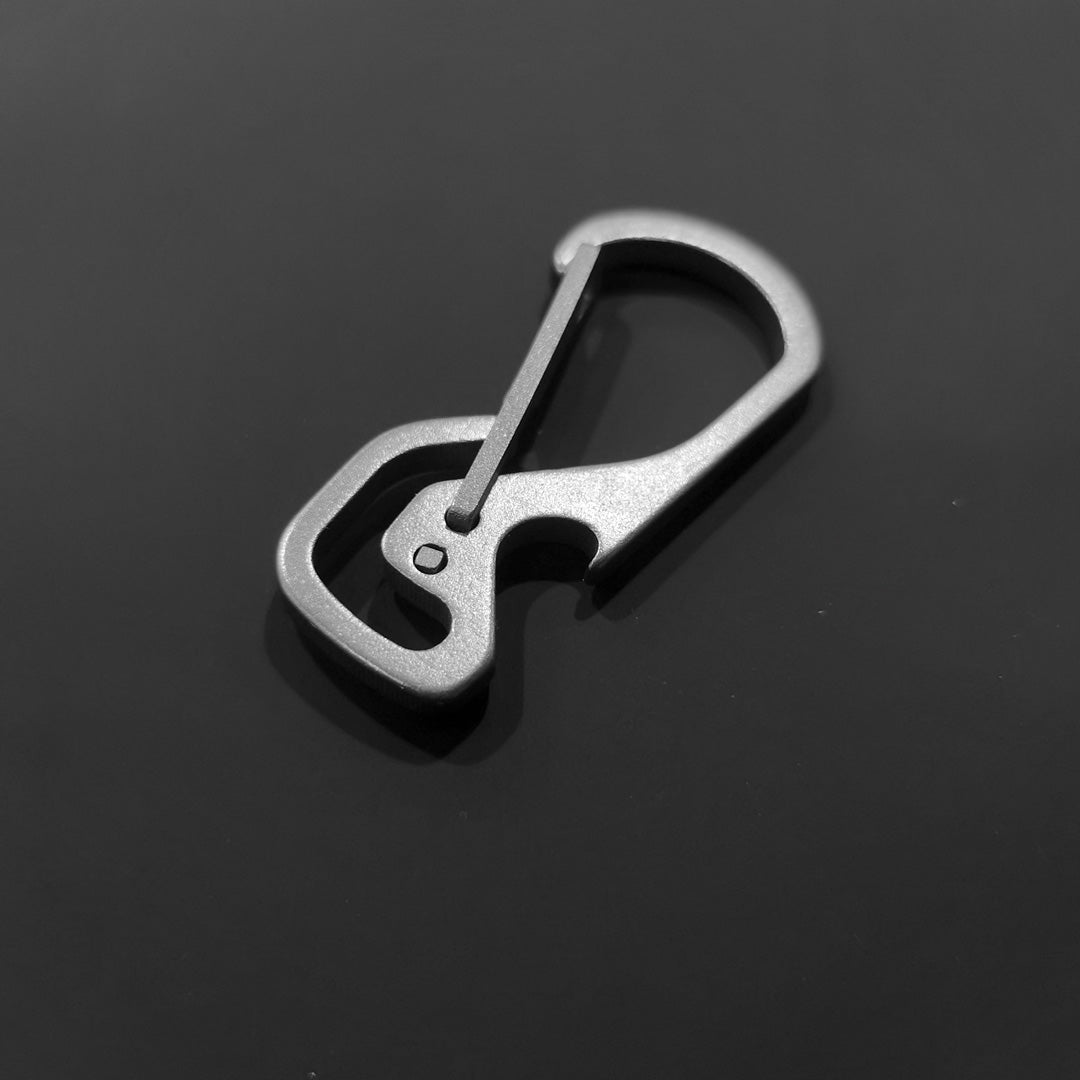 Carabiner + Bottle Opener - Solid Titanium
