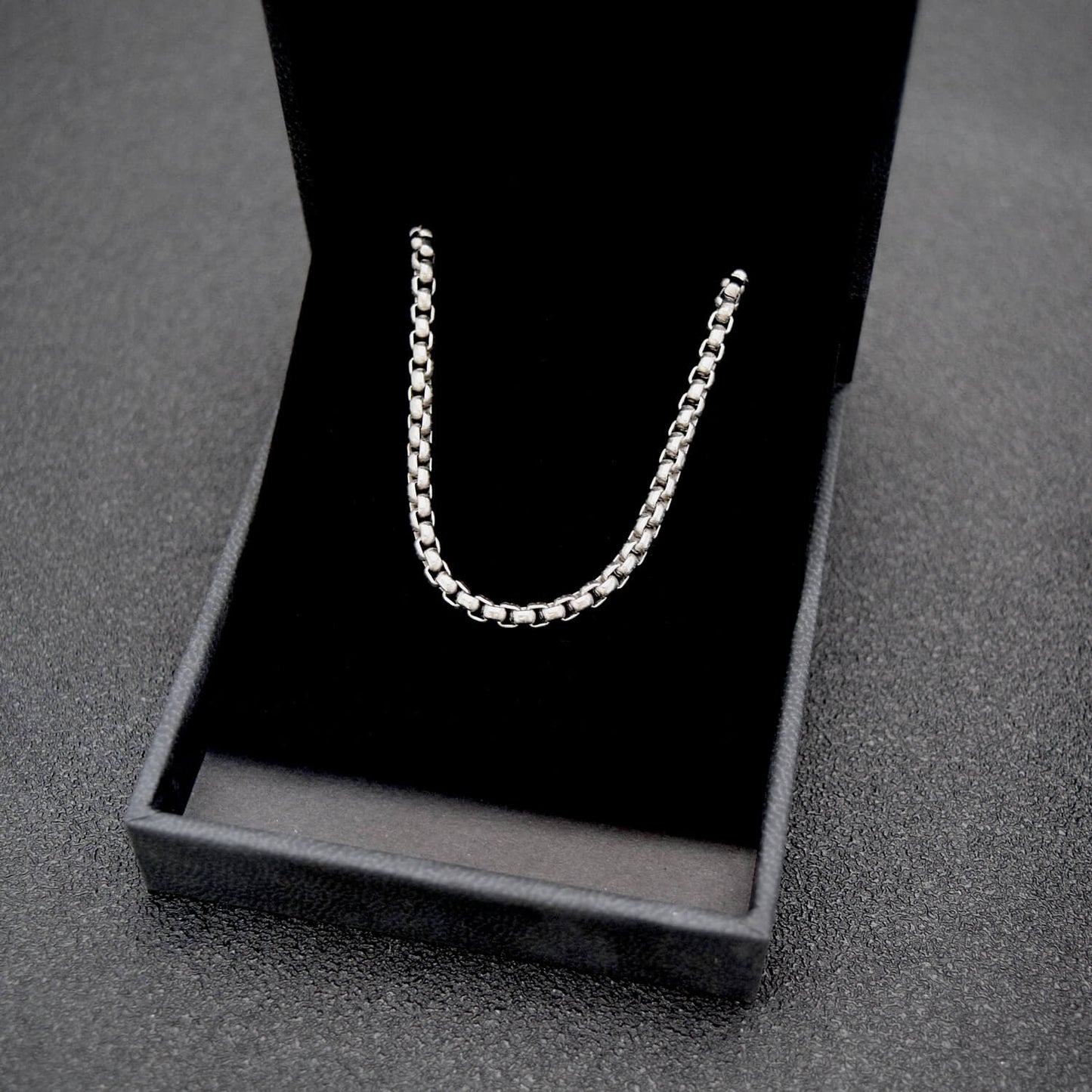 Titanium Box Chain Necklace 24"