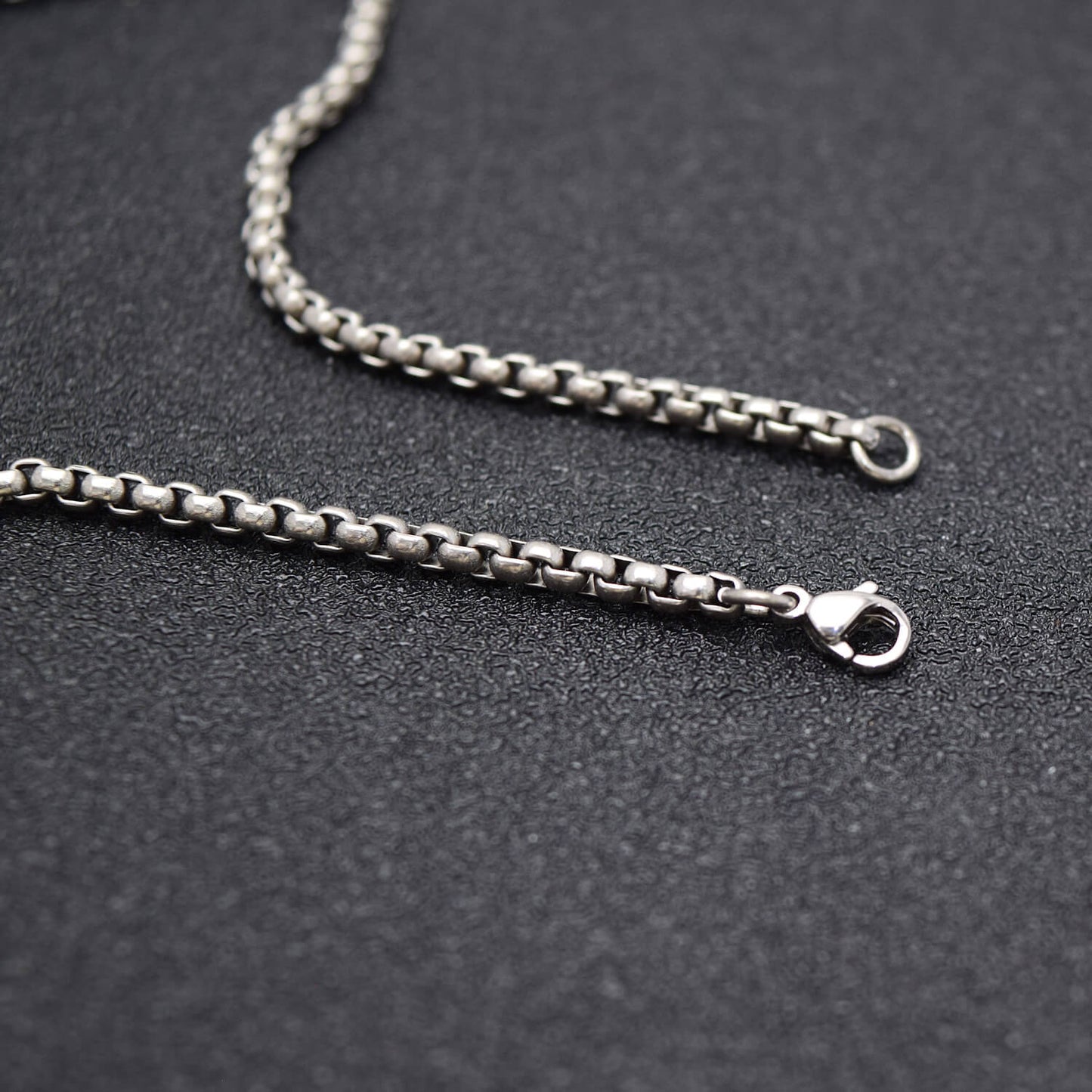 Titanium Box Chain Necklace 24"