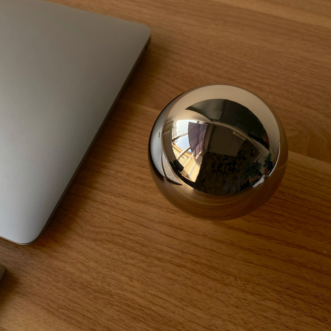 Pure Titanium Sphere Desk Decor
