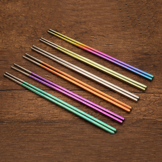 Crystal Titanium Chopsticks Family Set (6 pairs)