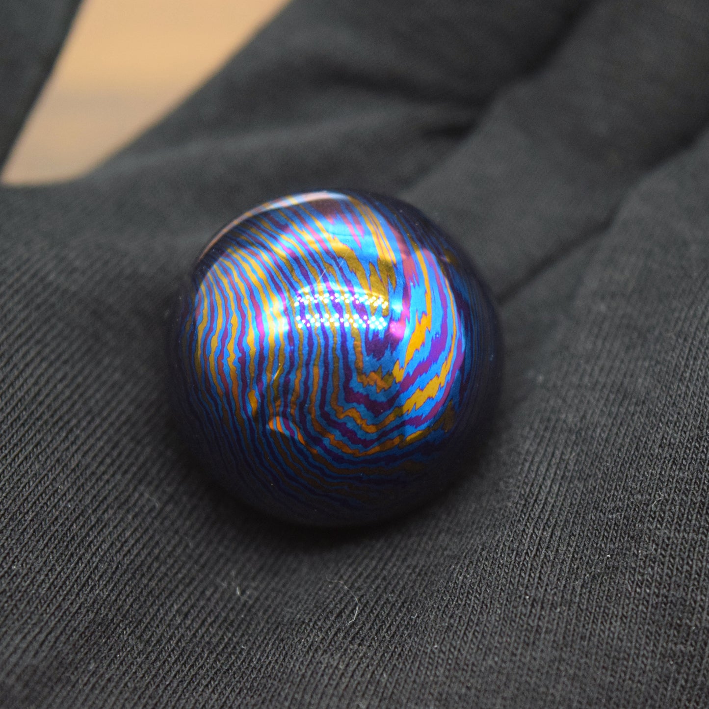 Trance Solid Damascus Titanium Spheres
