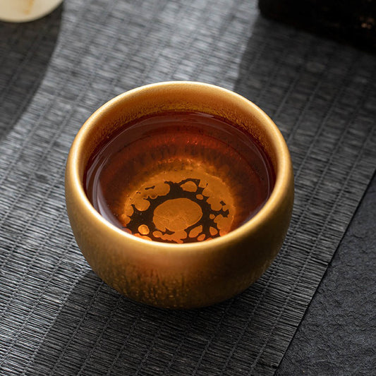 Golden Elegance Teacup: 24k Gold-Lined