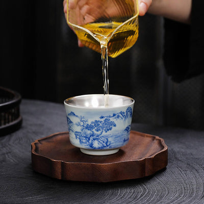 Perfect Tea: Jingdezhen Porcelain & Silver Cup