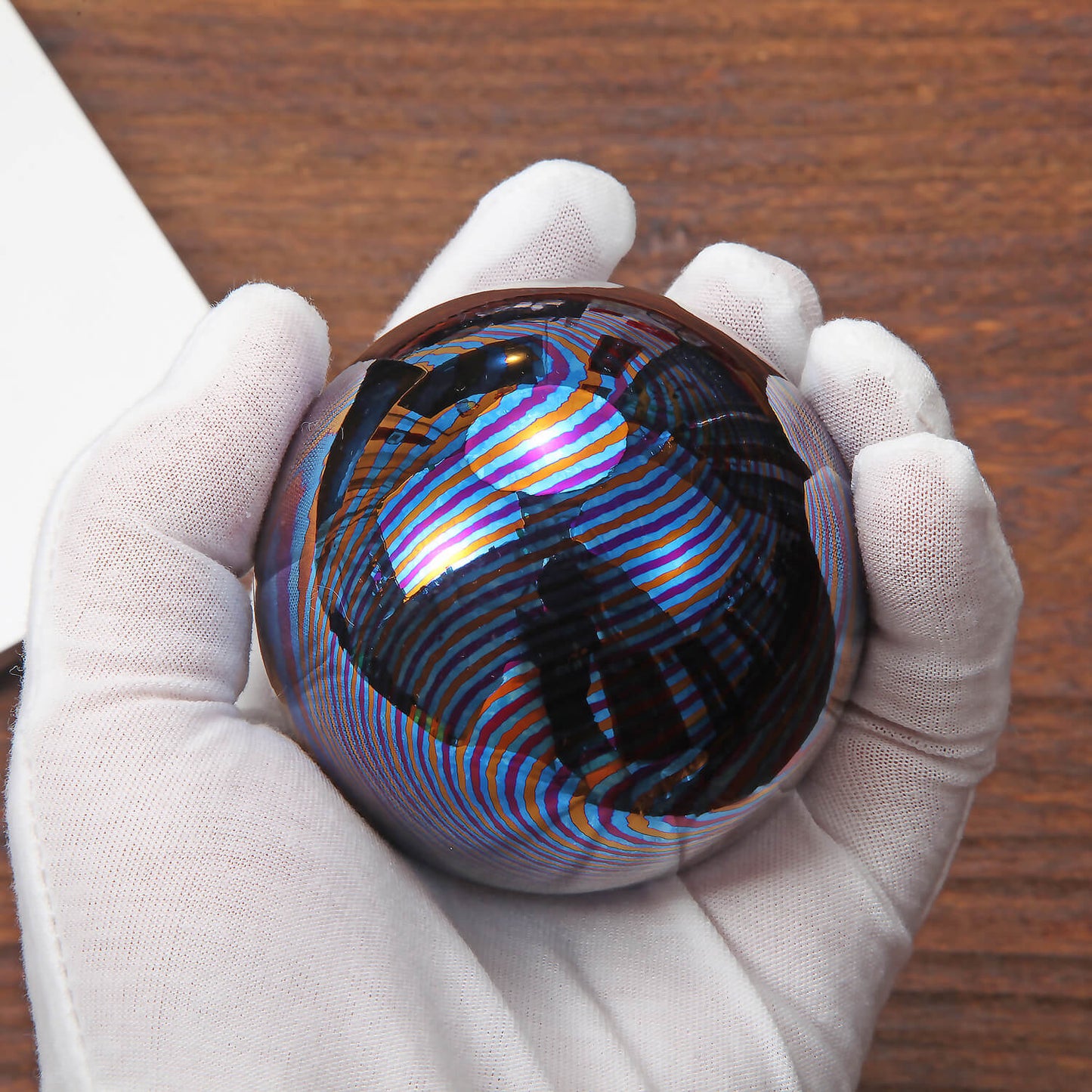 Trance Solid Damascus Titanium Spheres