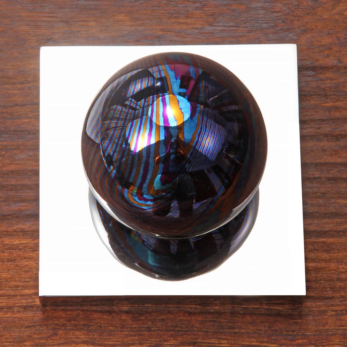 Trance Solid Damascus Titanium Spheres