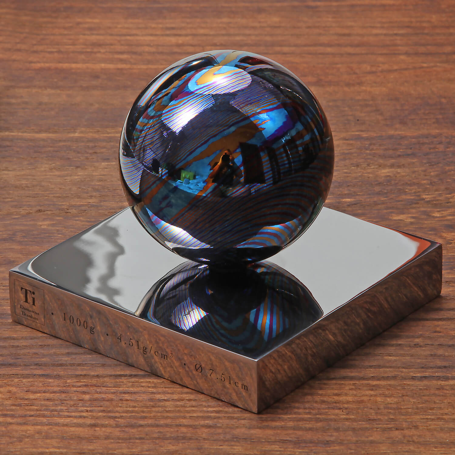 Killogram Sphere Trance Solid Damascus Titanium Spheres - Kranite