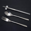 Titanium Cutlery Set: Spoon, Fork, Chopsticks: Matte