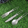 NEW! Titanium Foldable Camping Utensil Set