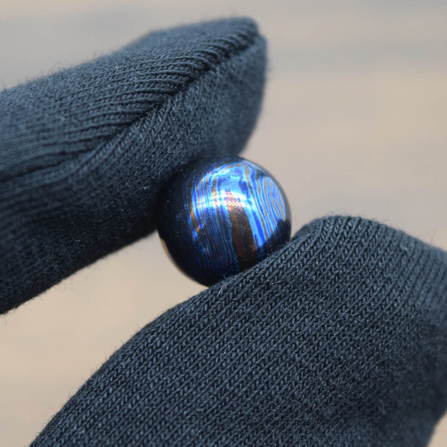 Trance Solid Damascus Titanium Spheres