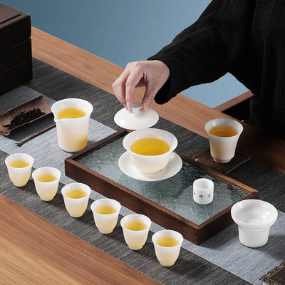 New! Ultra-Thin Dehua White Porcelain Tea Set