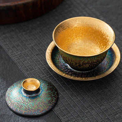 NEW! Winter Mountain 24K Gold-Lined Tea Set