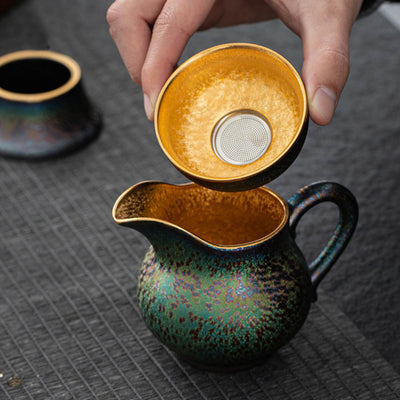 NEW! Winter Mountain 24K Gold-Lined Tea Set