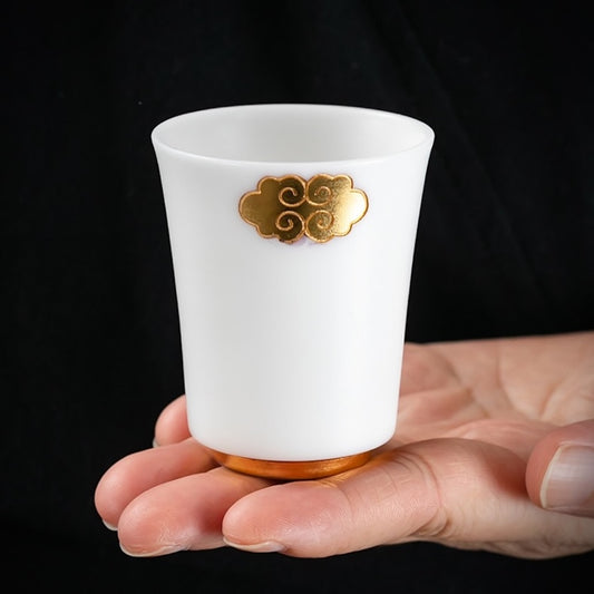 NEW! Ice Jade 24k Gold-Lined Cup