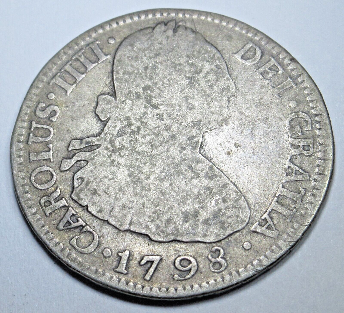 UNIQUE FINDS: 1798 Silver 2 Reals Spanish Colonial Pirate Coin