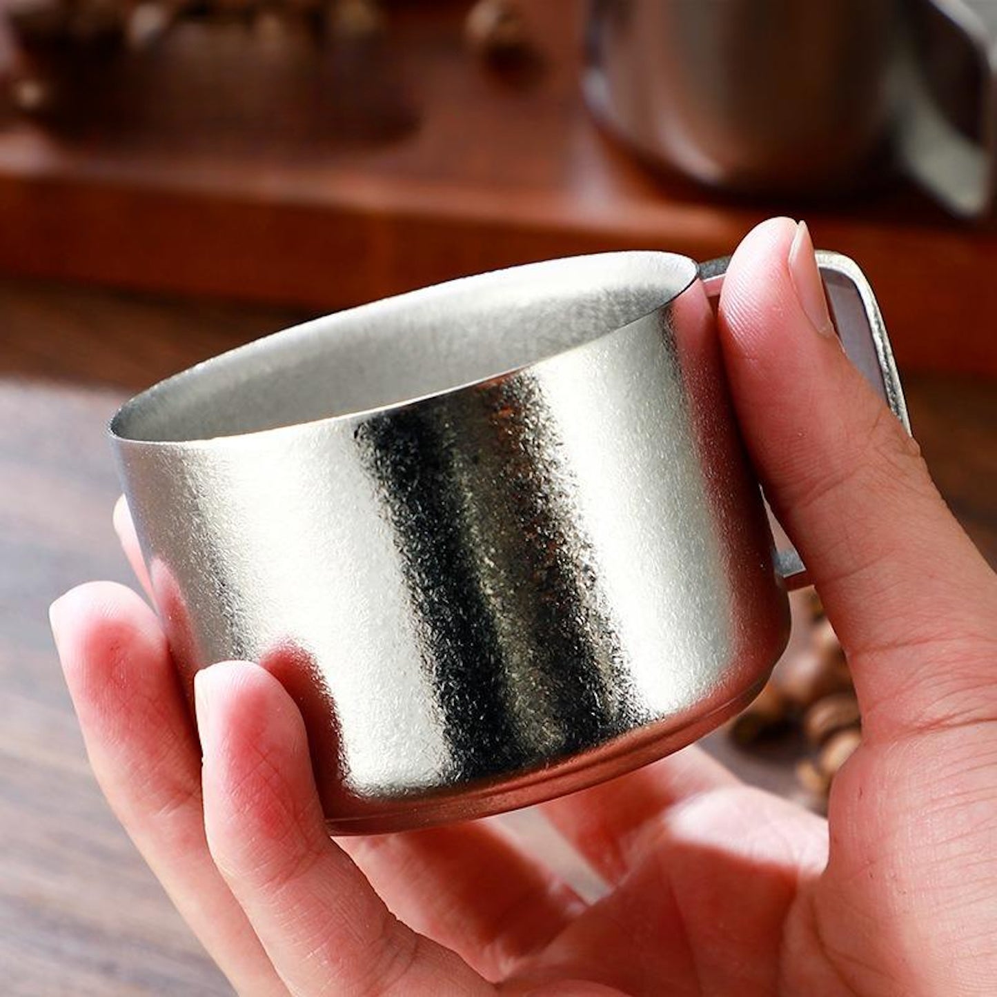 Frost Forge™ Titanium Espresso Set – 100ml Cup + Spoon + Coaster