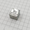 Solid Scandium Polished Density Cube 10mm - 2.98g