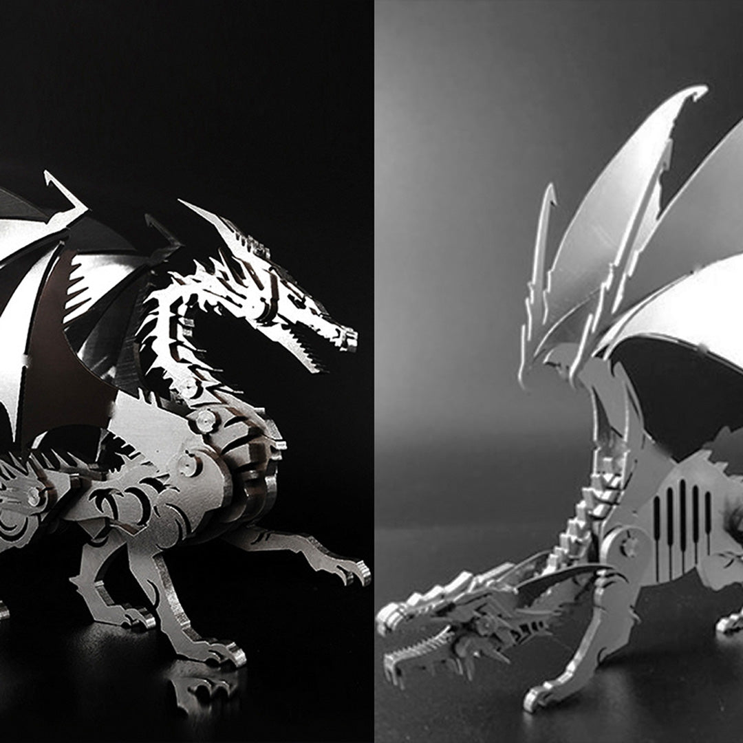 3D Solid Steel Epic Beasts: Fire Dragon or Frost Wyrm