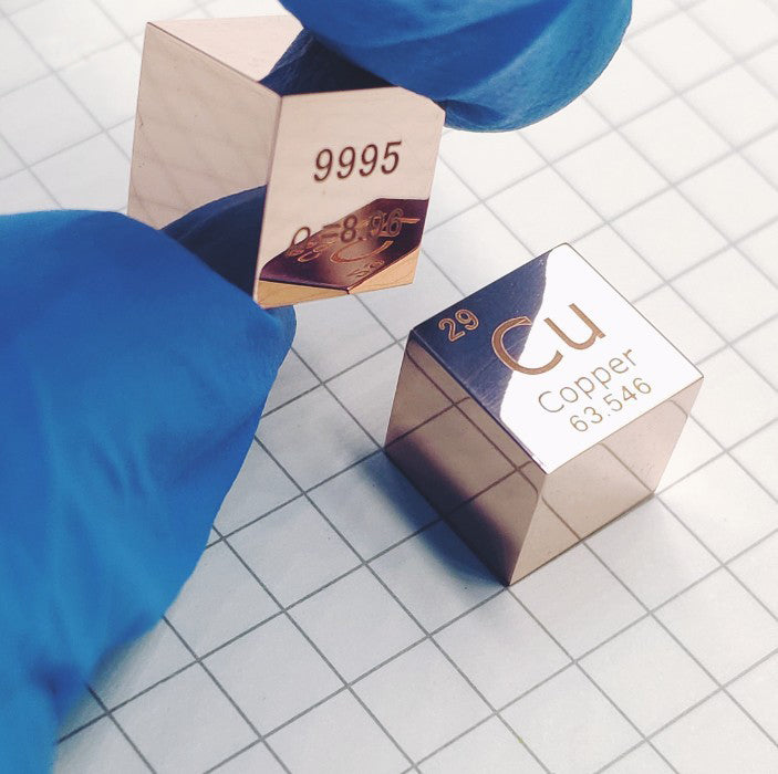 A 10mm copper cube