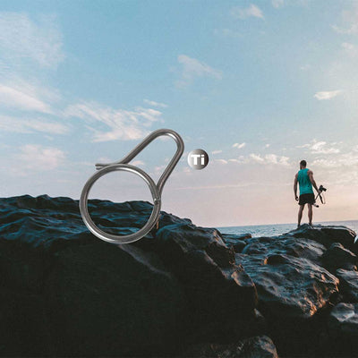 Take your outdoor and indoor adventures to the next level with this 1-piece titanium carabiner
