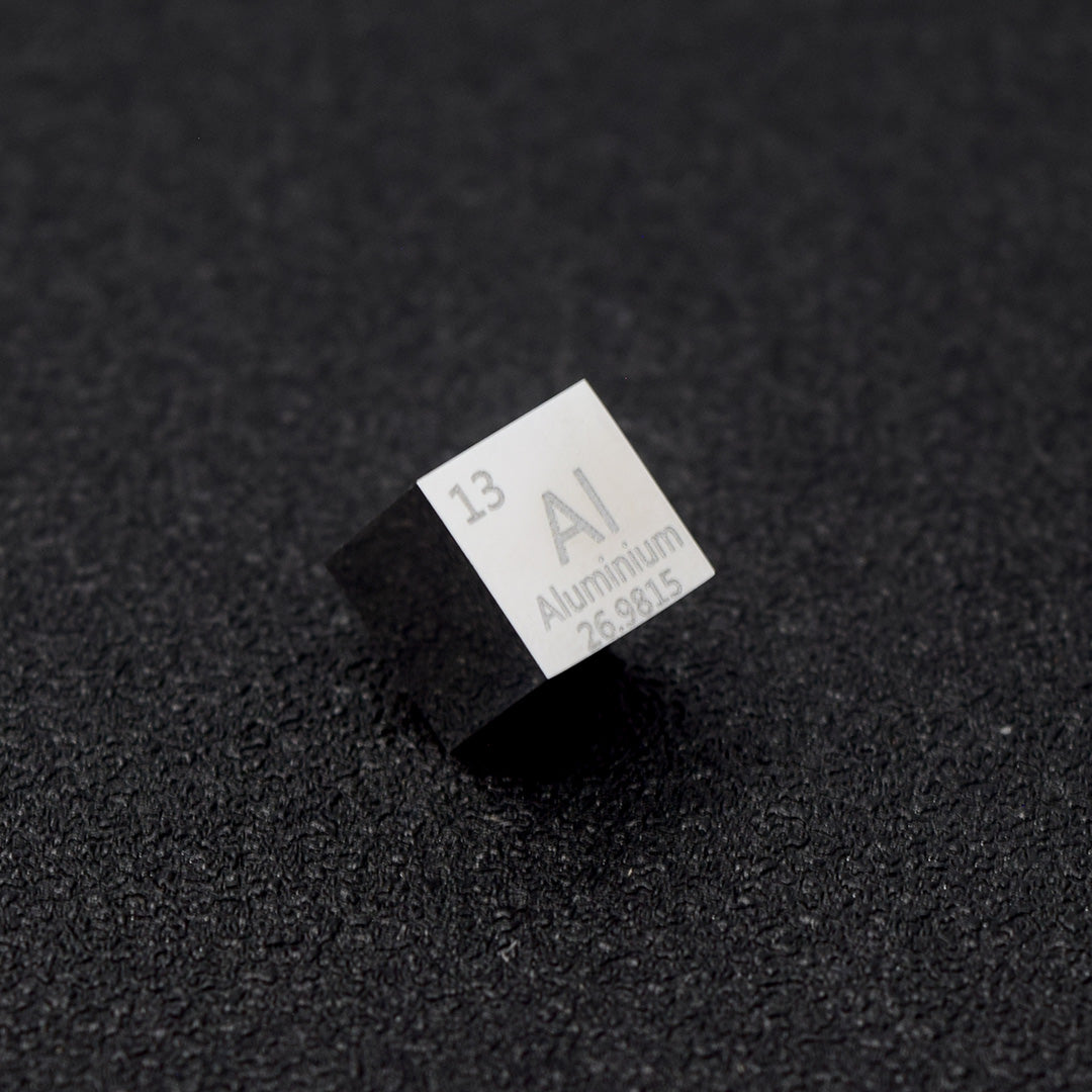Solid Aluminum Polished Density Cube 10mm - 2.7g